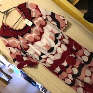 High low, off shoulder shirt